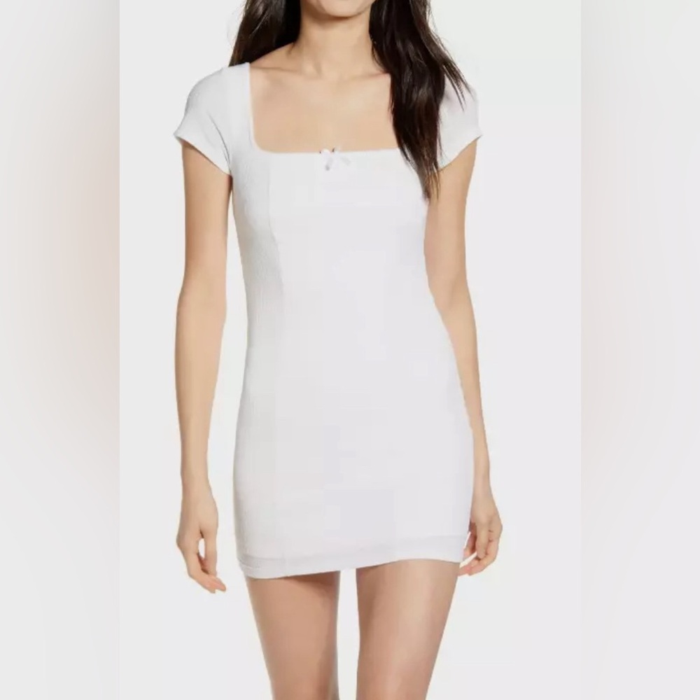 Capulet Y2K bodycon off-white mini dress - size unknown